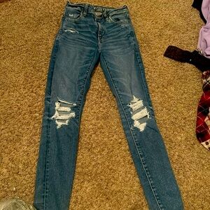 American eagle skinny ripped jeans